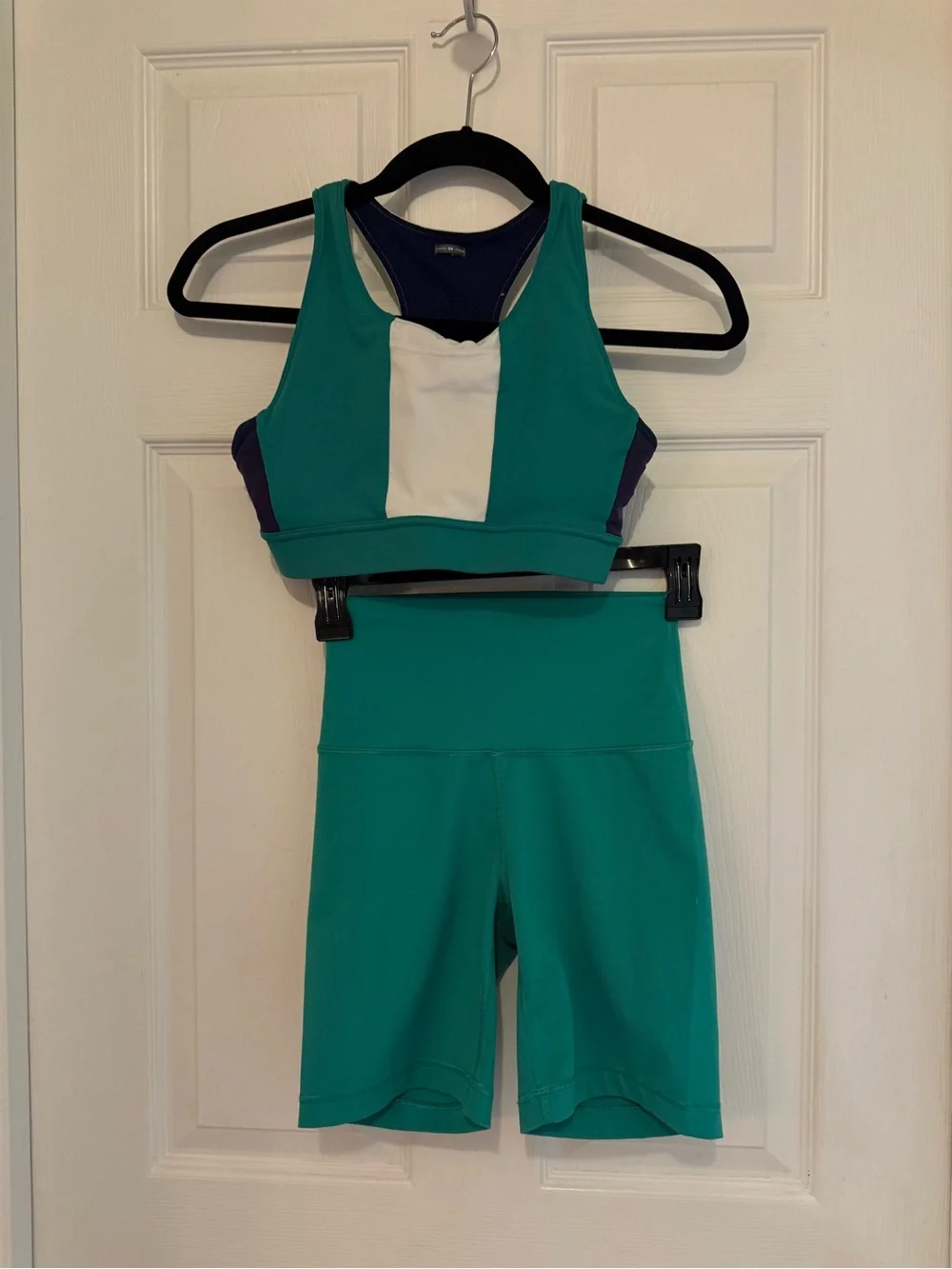 Yogalicious Teal High-Rise Bike Shorts